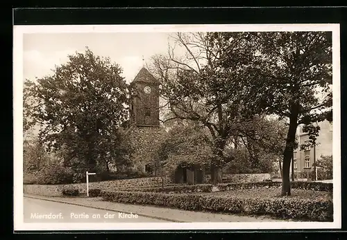 AK Miersdorf, Partie an der Kirche