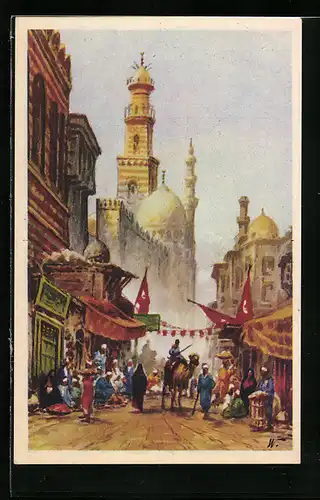 Künstler-AK Cairo, Native Quarter