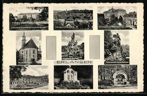 AK Erlangen, Schloss, Universität, Orangerie