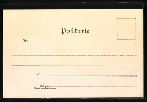 Lithographie Meiningen, Marktplatz mit Post, Hoftheater, Schloss Landsberg, Herzogl. Palais