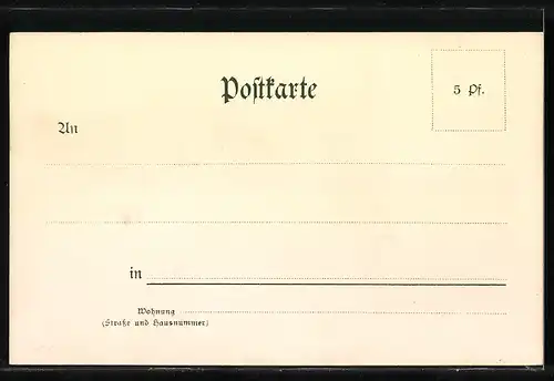 Lithographie Ellwangen, Teilansicht, Ortspartie
