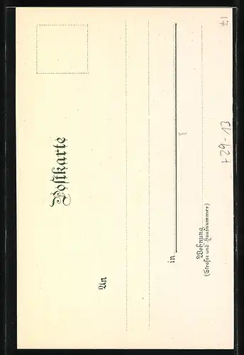 Winter-Lithographie Alt-Frankfurt, Dom