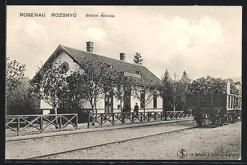 AK Rosenau, Station Allomas, Bahnhof