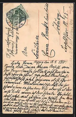 AK Leipzig, Petersstrasse während der Engros-Messe, AK-Reklame RPH