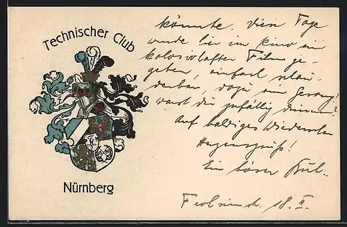 AK Nürnberg, Technischer Club, Studentenwappen