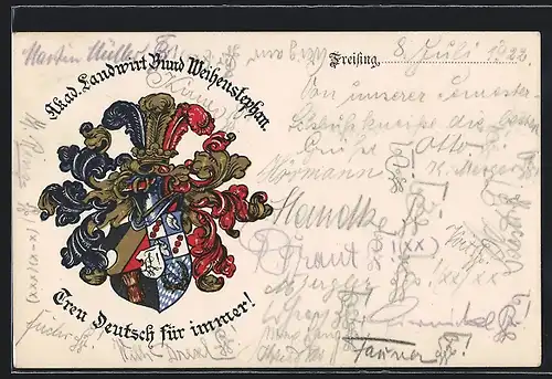 AK Freising, Studentenwappen des Akad. Landwirt Bundes Weihenstephan