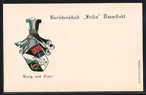 AK Darmstadt, Studentenwappen der Burschenschaft Frisia