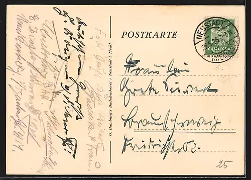 AK Neustadt i. Meckl., Studentenwappen der Vereinigung Normannia