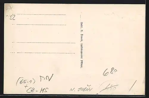 AK Pribor, Bahnhof von der Gleisseite