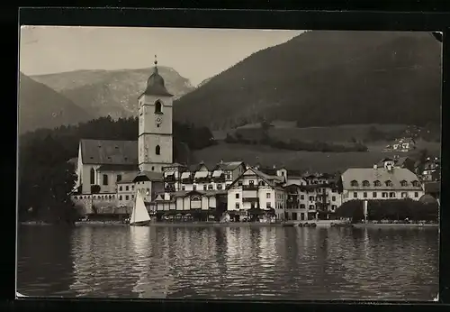 AK St. Wolfgang, Kirche unter dem Schafberg