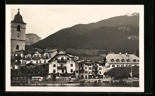 AK St. Wolfgang, am Landungsplatz, Hotel Weisses Rössl