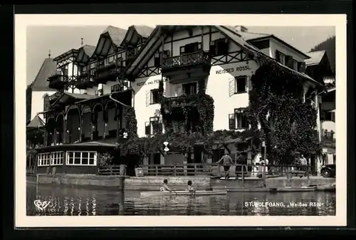AK St. Wolfgang, Hotel und Pension Weisses Rössl, Ruderboot