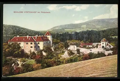 AK Bürg-Vöstenhof, Blick auf Schloss Vöstenhof