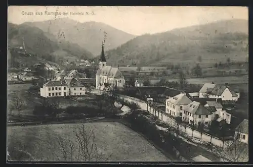 AK Ramsau bei Hainfeld, Generalansicht mit der Kirche