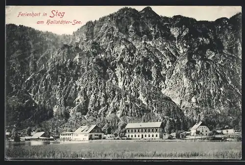 AK Steg am Hallstätter See, Blick auf den Ferienhort