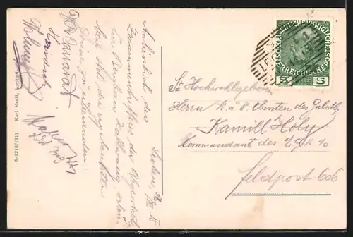 AK Leoben, Franz Josefstrasse, K. K. Montanistische Hochschule