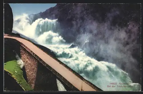 AK Teufelsbrücke, Partie mit dem Reussfall