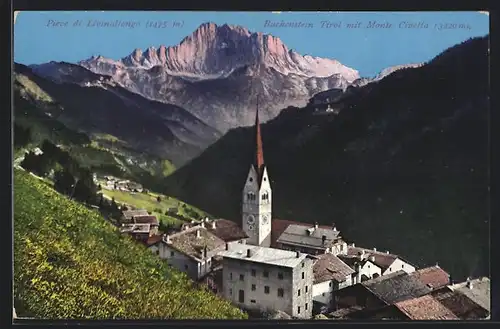 AK Buchenstein in Tirol, Pieve di Livinallongo mit Monte Civetta