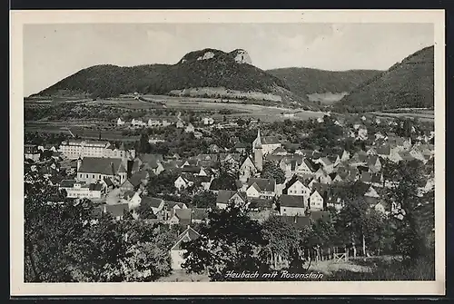 AK Heubach, Ansicht mit Rosenstein