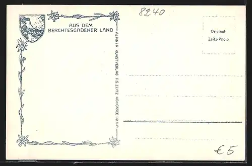 AK Schönau, Strandbad Schorn mit Göll und Kehlstein