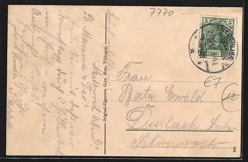 AK Überlingen, Teilansicht mit Mainau, Scesaplana und Säntis