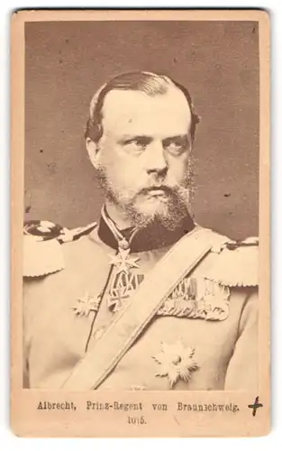 Fotografie unbekannter Fotograf und Ort, Prinz-Regent Albrecht von Braunschweig, Prinz Albrecht von Preussen, Orden