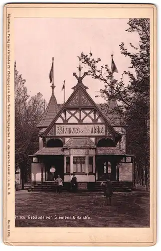 Fotografie Photographischer Verein, Berlin, Ansicht Berlin, Gewerbeausstellung 1896, Gebäude von Siemens & Halske