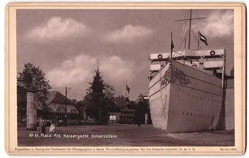 Fotografie Photographischer Verein, Berlin, Ansicht Berlin, Gewerbeausstellung 1896 Platz a. d. Kaiseryacht Hohenzollern