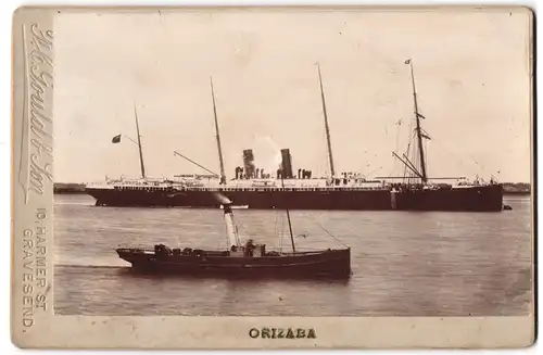 Fotografie Gould & Son, Gravesend, Passagierschiff RMS Orizaba 1905 vor Australien auf Grund gelaufen und gesunken