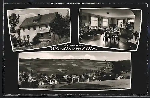 AK Windheim /Ofr., Gasthaus Silberhütte, Innenansicht, Teilansicht