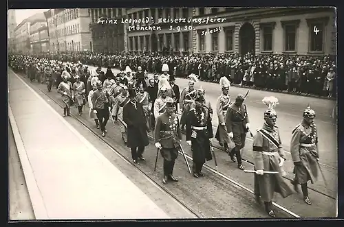 Foto-AK München, Prinz Leopold`s Beisetzungsfeier 1930