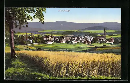 AK Münchberg, Teilansicht mit Kirche