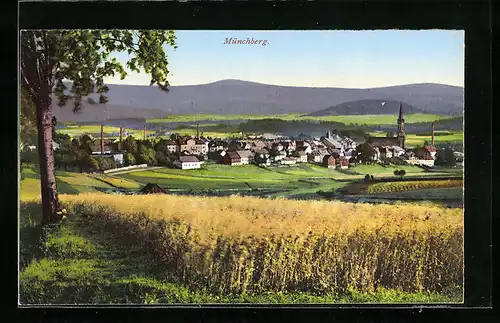 AK Münchberg, Teilansicht mit Kirche