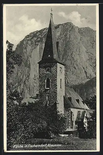 AK Fischerndorf bei Altaussee, Ansicht der Kirche