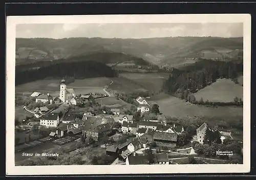 AK Stanz im Mürztale, Ortsansicht aus der Vogelschau