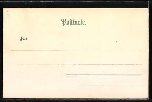 Lithographie Weimar, Residenz-Schloss, Behüt` dich Gott