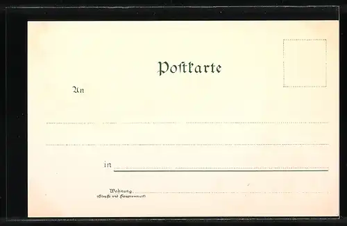 Lithographie Ruhrort, Kaiser-Denkmal, Hafen