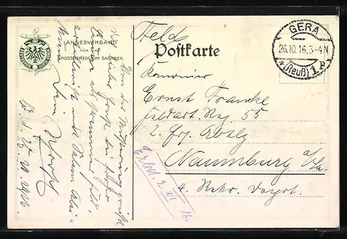 AK Gedenket in Dankbarkeit unserer Flotte!, Kriegsschiff in stürmischer See