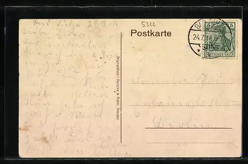 AK Bad Sulza, Ludwig Wiegand-Strasse mit Post