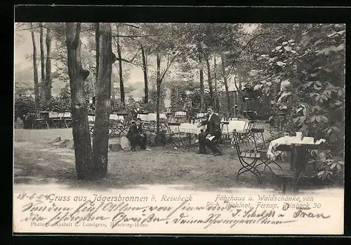 AK Jägersbronnen b. Reinbeck, Gasthaus Fährhaus und Waldschänke von Rich. Pichinot