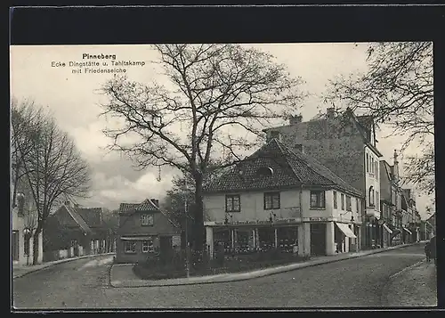 AK Pinneberg, Ecke Dingstätte und Tahltskamp mit Friedenseiche