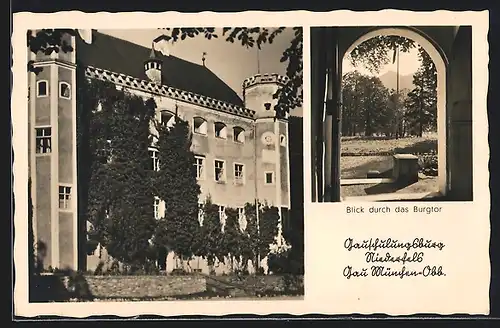 AK Niederfeld, Gauschulungsburg Niederfeld Gau München, mit Garten