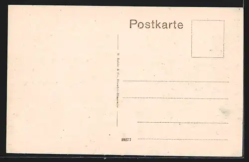 AK Bürgel, Kreuzgasse mit Kirche aus der Vogelschau