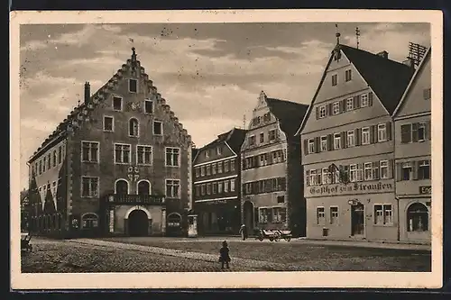 AK Bad Mergentheim, Blick auf Rathaus
