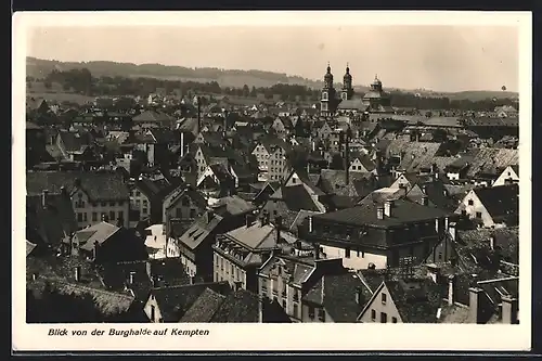 AK Kempten, Blick von der Burghalde auf Kempten