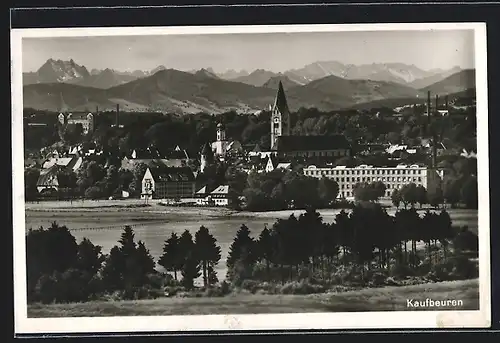 AK Kaufbeuren, Ortspartie mit Kirche