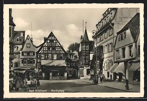 AK Bad Kissingen, Partie am Marktplatz