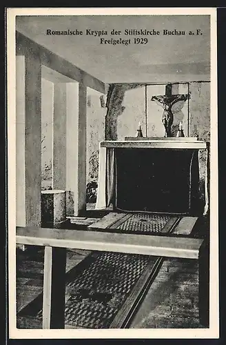 AK Buchau a. F., Romanische Krypta der Stiftskirche, Freigelegt 19129