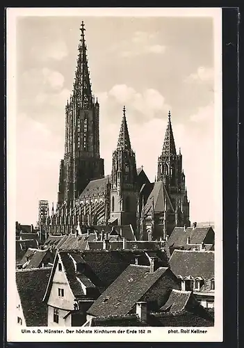 AK Ulm, Rückansicht des Münsters
