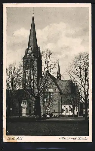 AK Bitterfeld, Markt mit Kirche
